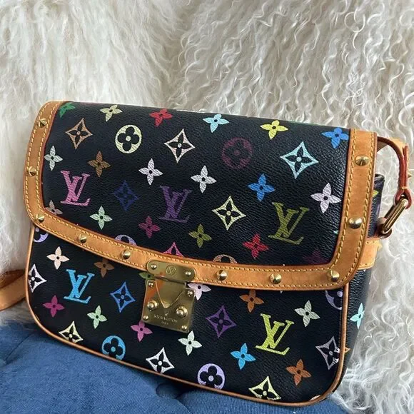 LOUIS VUITTON Monogram Multicolor Sologne Black - Picture 3 of 12